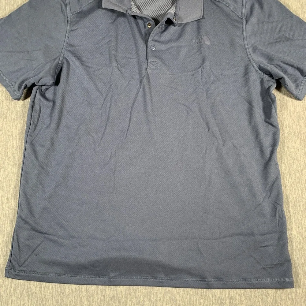 The North Face Polo Shirt Mens XL Blue FlashDry Performance Golf‎ Athletic